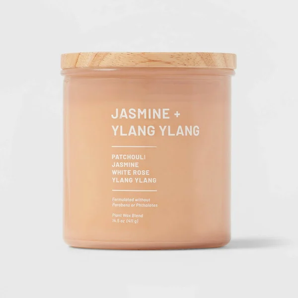 2-Wick Jasmine and Ylang Ylang Glass Jar Candle 14oz - Threshold